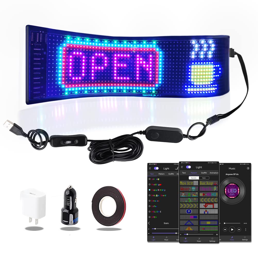 Letrero Pantalla Led Flexible Rgb 17x7cm EN OFERTA + ENVIO GRATIS🎁