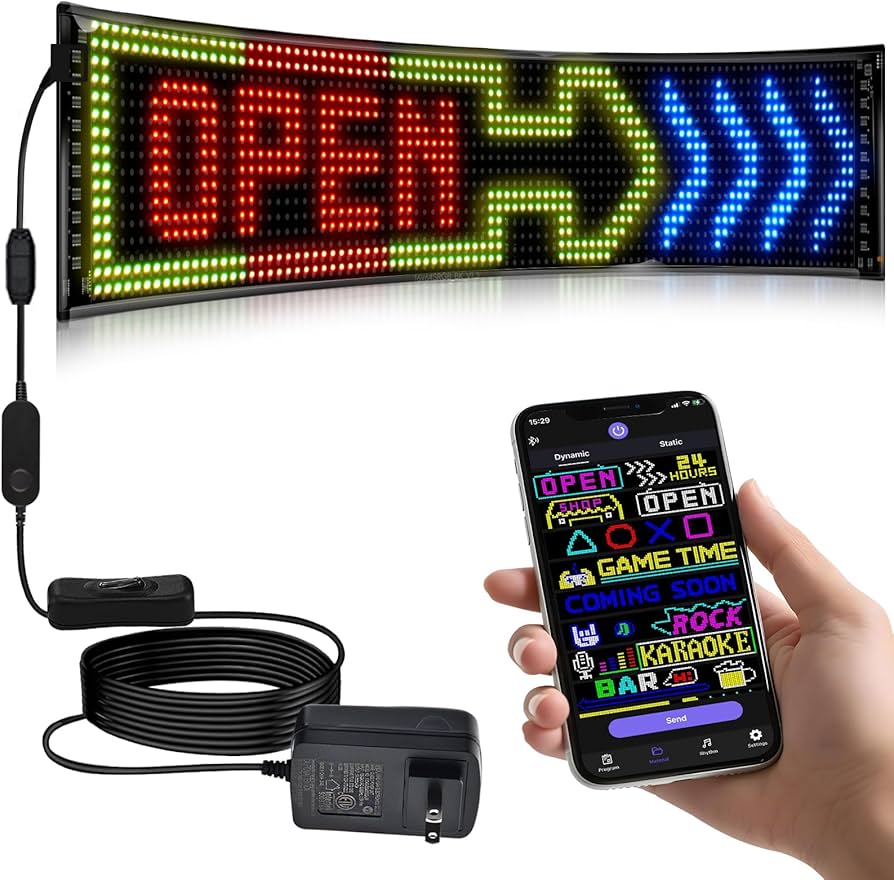 Letrero Pantalla Led Flexible Rgb 17x7cm EN OFERTA + ENVIO GRATIS🎁