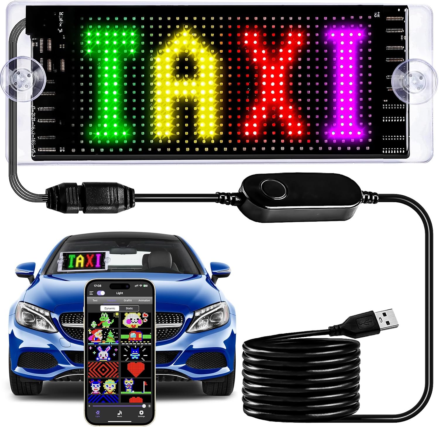 Letrero Pantalla Led Flexible Rgb 17x7cm EN OFERTA + ENVIO GRATIS🎁